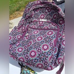 Vera Bradley Campus Tech Backpack Lilac Medallion